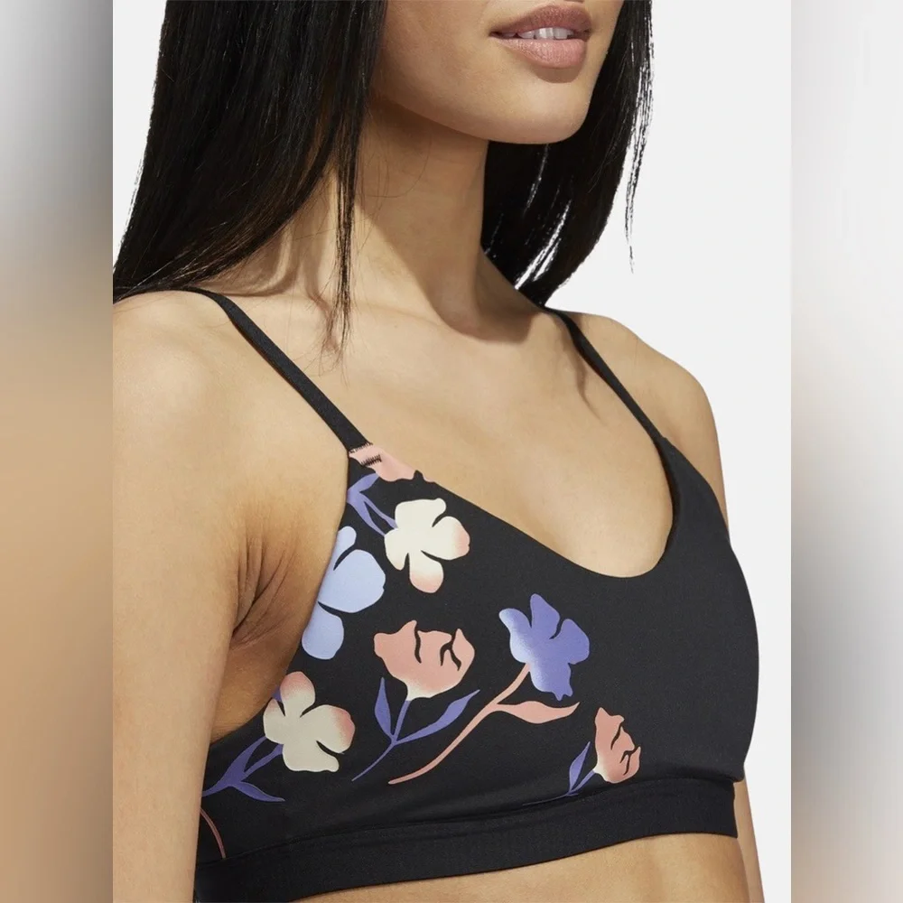 adidas Black Leggings with Floral Design - Picture 9 of 9